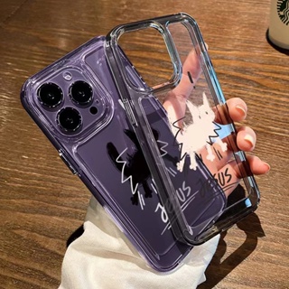 เคสโทรศัพท์ซิลิโคน TPU ใส แบบนิ่ม กันกระแทก สีดํา สําหรับ IPhone 11 12 13 14 Pro Max 7 8 Plus X XS XR 6 6S SE 2020