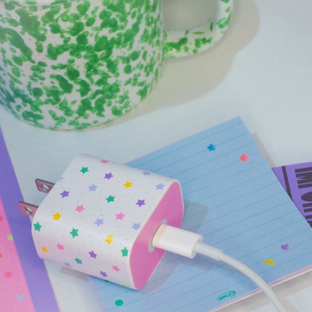 Charger wrapper TYPE-C/USB-5W/USB-C(20W)  (Little Twinkles star) สติกเกอร์ติดหัวชาร์จ - รูปที่ 3