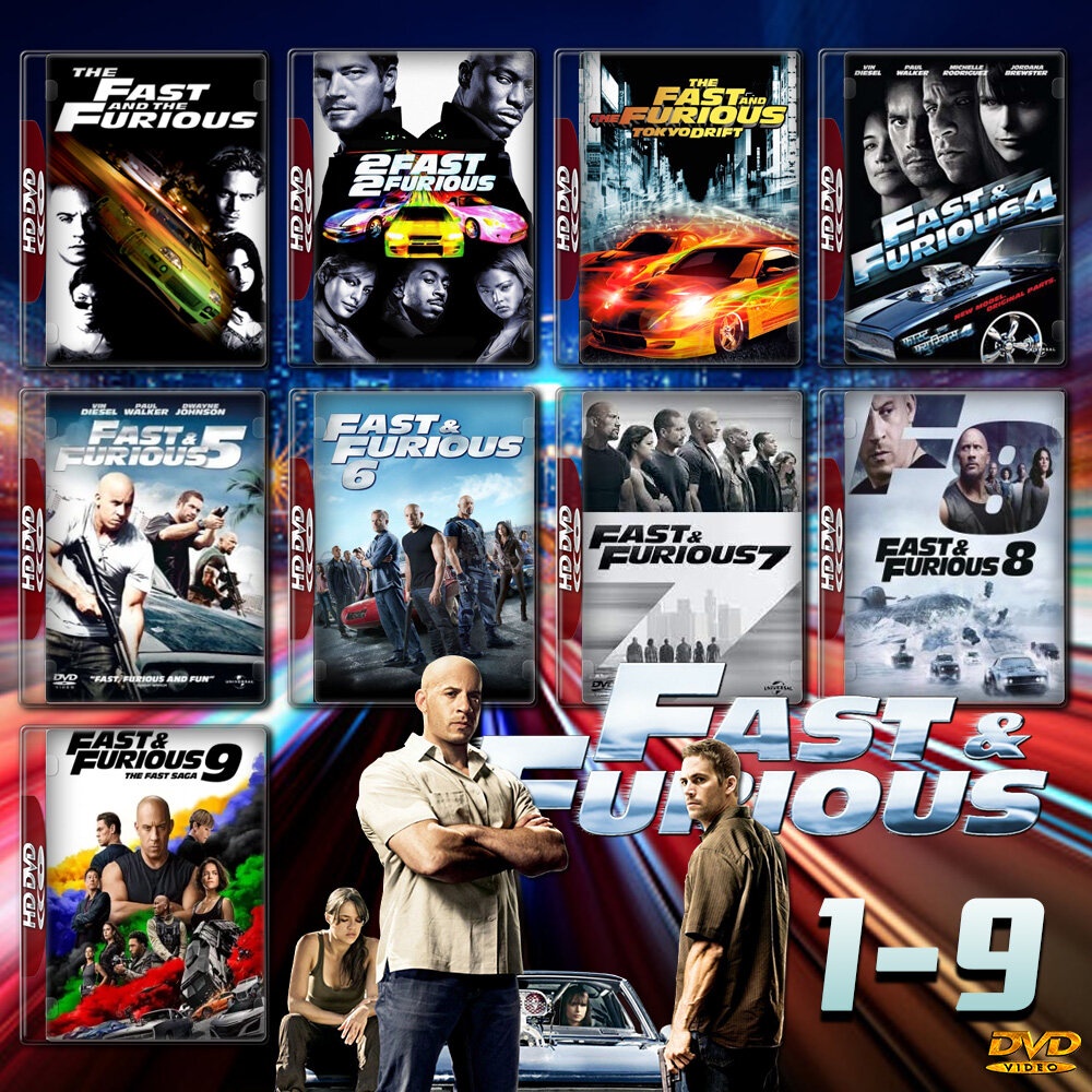 Fast And Furious เร็ว..แรงทะลุนรก ภาค 1-9+Hobbs&Shaw DVD Master พากย์ไทย