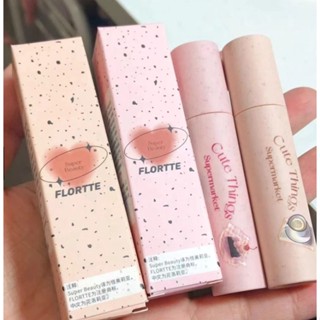 🌺cappuvini ลิปเค้กนม Flortte ลิปครีม เนื้อแมตต์ กลิตเตอร์🌺พร้อมส่ง📌