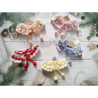 🐶PET COLLAR รุ่น 🍓fruity🍇🍍ปลอกคอแมว🐱 ปลอกคอหมา 🐶ปลอกคอสัตว์เลี้ยง🧸 ปลอกคอไหมพรม😻 ปลอกคอถักโครเชต์🐇 Handmade100%