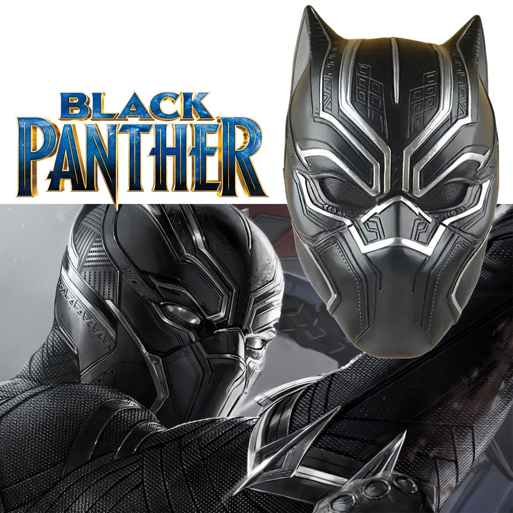 หน้ากาก Mask Black Panther แบล็คแพนเธอร์ T Challa ทีชัลลา Wakanda วาคานด้า Party Cosplay มาร์เวล คอสเพลย์ ของขวัญ