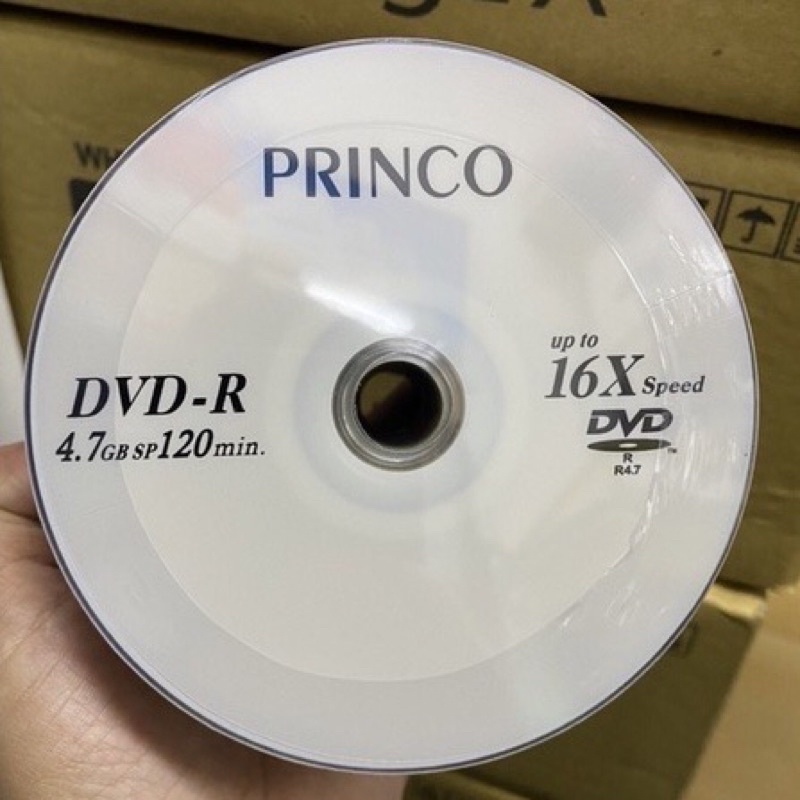 Compact Discs 300 บาท DVD-R​ PRINCO​ 4.7GB​ 120MIN.(50/pack) Computers & Accessories