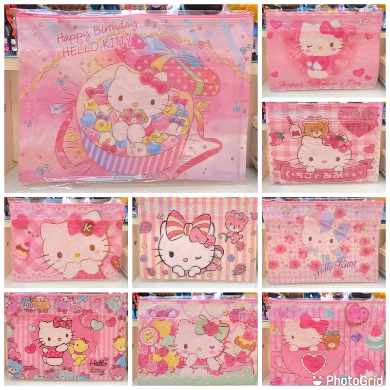 แฟ้มPVC กันน้ำ ขนาดF4 ลาย Hello kitty