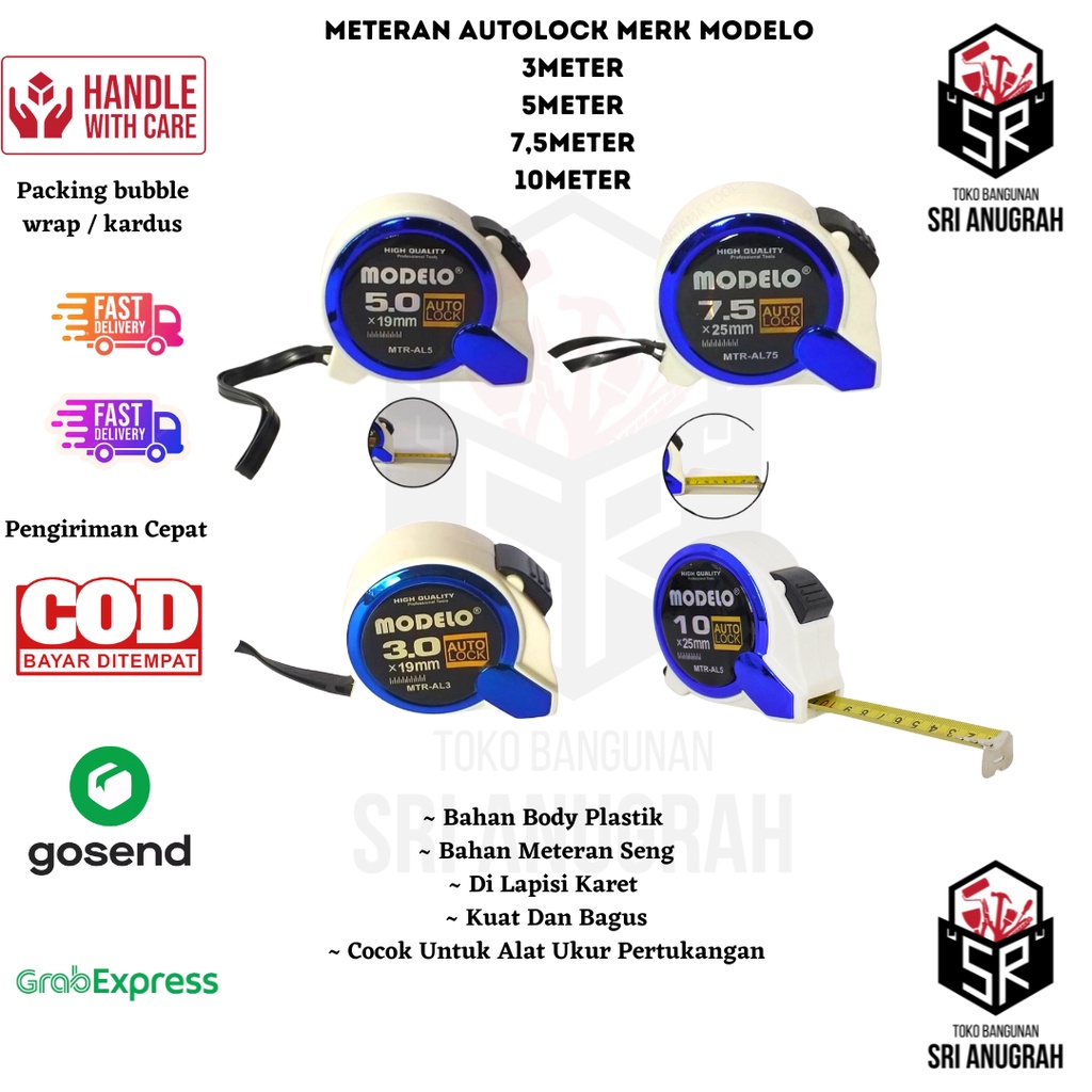 Modelo Auto Lock Handymans Meter 3m 5m 7.5m 10m