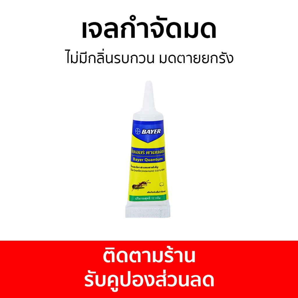 🔥แพ็ค3🔥 เจลกำจัดมด Bayer ไม่มีกลิ่นรบกวน มดตายยกรัง Quantum - กําจัดมด