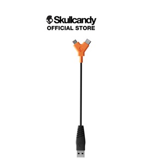 [SKULLCANDY] สายชาร์จมือถือและอุปกรณ์เสริม DUO 2FT 12W USB-A TO USB-C &amp; MICRO USB สี TRUE BLACK/ORANGE