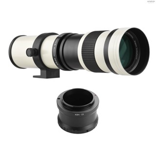 เลนส์ซูม MF Super Telephoto F/8.3-16 เมาท์ T 420-800 มม. พร้อมแหวนอะแดปเตอร์เมาท์ NEX- เกลียว 1/4 แบบเปลี่ยน สําหรับกล้อง Sony NEX E-mount NEX-5R NEX-3 NEX-C3 NE