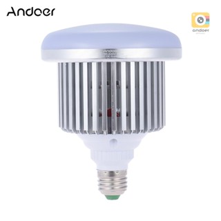 Andoer หลอดไฟ LED 50W 5500K 72 ดวง E27 ซ็อคเก็ตไฟกลางวัน สําหรับถ่ายภาพสตูดิโอ