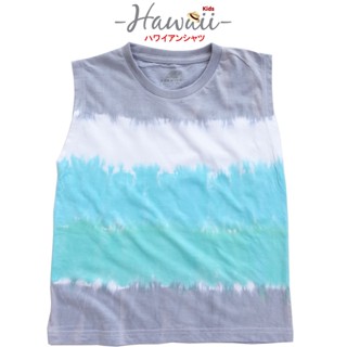 เสื้อมัดย้อม สีพาสเทล COTTON USA™ ใส่ได้ทั้งครอบครัว  (แขนกุด+ขวาง+ฟ้ามิ้นเทา)