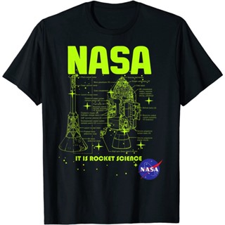 เสื้อยืดผู้หญิง เสื้อคู่รัก 2021 NASA Module Schematics T-Shirt เสื้อยืดลำลองผู้หญิง เสื้อสาวอวบ Tee_07