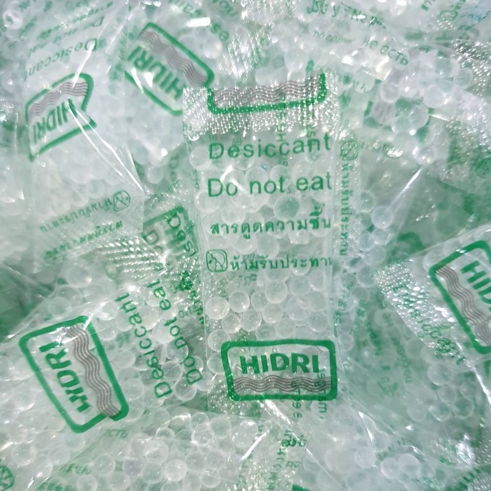 สารดูดความชื้น HI DRI (100ซอง) เม็ดขาวใสบริสุทธิ์ 100% กันชื้น HIDRI SILICA GEL WHITE  (CLEAR PLASTIC) ราคา ถูกที่สุด ดีลบีเคเค แกลเลอรีภาพที่ 2