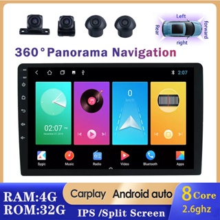 [4G+32G 8 Core Carplay&amp;Android Auto] 9/10 นิ้ว Android 12 Car Radio Double Din Support พร้อม 360 สําหรับรถยนต์° ระบบกล้องพาโนรา มา with GPS WIFI BT