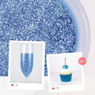 Navy | 100% Edible Glitter for Drink&amp;Food  ผงกลิตเตอร์ฟู๊ดเกรด สำหรับตกแต่งเครื่องดื่ม เบเกอรี่ อาหาร