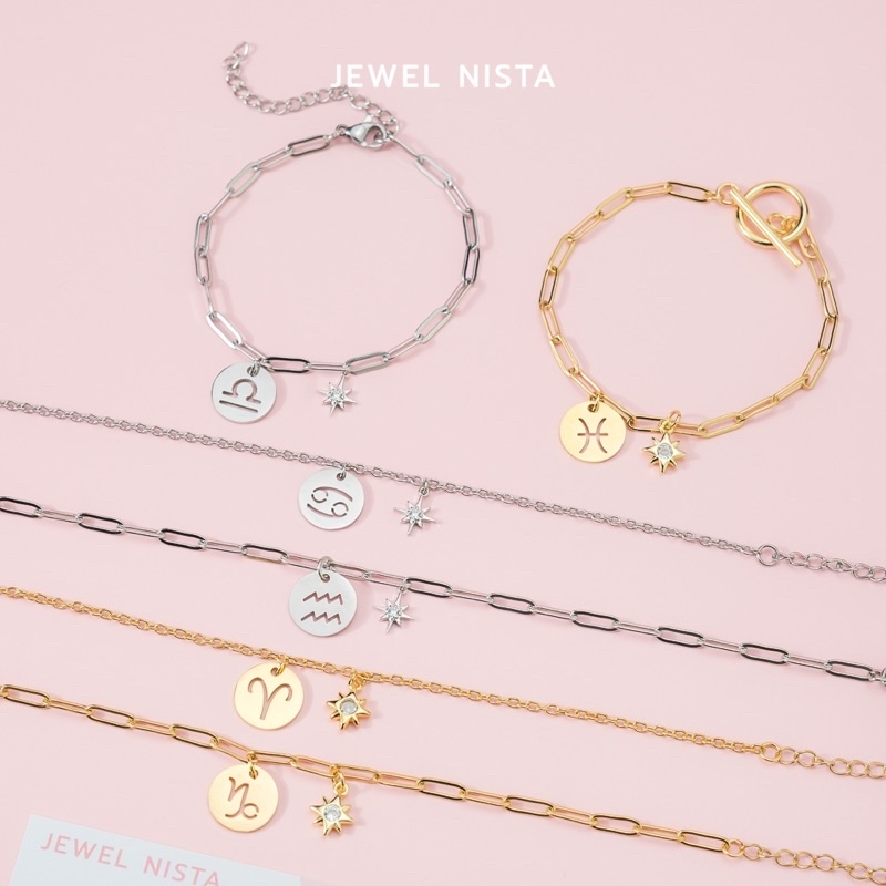 zodiac bracelet สร้อยข้อมือ จี้ 12 ราศี ราคา ถูกที่สุด ดีลบีเคเค