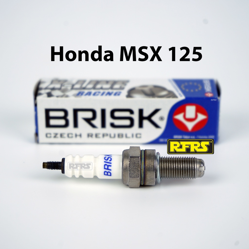 หัวเทียน BRISK X-Line 4 เขี้ยว แกนเงิน Honda MSX 125 (8X21ROA) xline Spark Plug Made in EU