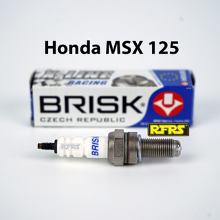 หัวเทียน BRISK X-Line 4 เขี้ยว แกนเงิน Honda MSX 125 Spark Plug (8X21ROA) รองรับทุกน้ำมัน Made in EU