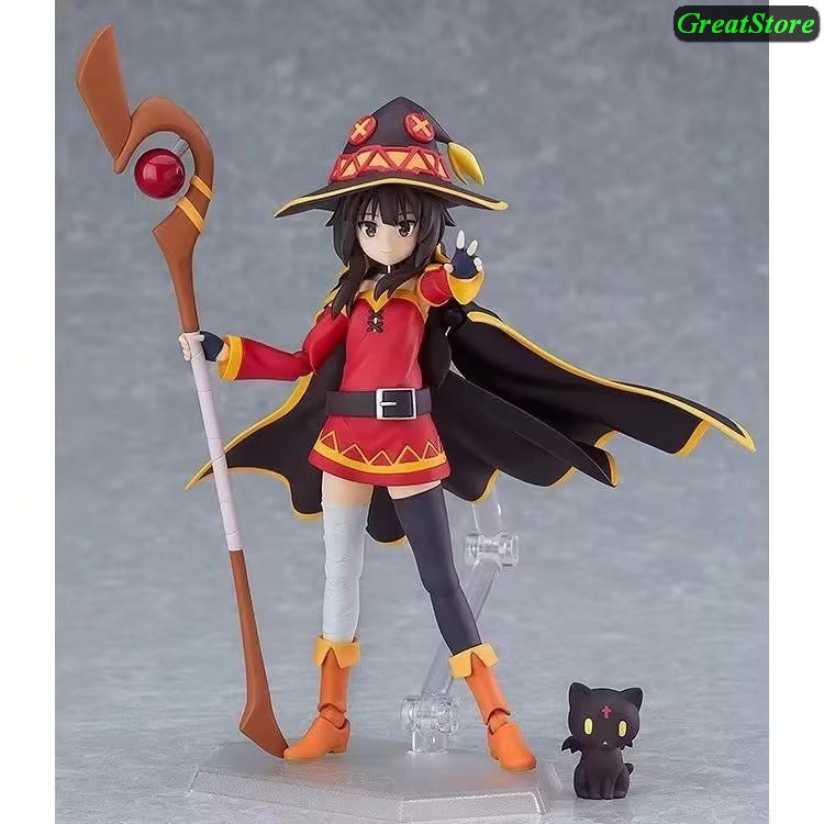 [ ร้านสุดคุ้ม ] โมเดล Megumin จากอนิเมะ Konosuba FIGMA 407 พร้อมข้อต่อแบบเคลื่อนย้ายได้ 15 cm