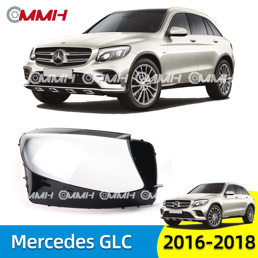 ฝาครอบเลนส์ไฟหน้า สําหรับ Mercedes GLC W253 2016-2018 GLC200 GLC260 GLC300 เลนส์ไฟหน้า ฝาครอบไฟหน้า ไฟหน้ารถยนต์ ไฟหน้าสําหรับ ฝาครอบไฟหน้าตรงรุ่น ฝาครอบเลนส์ headlamp cover ไฟหน้า โคมไฟหน้า ฝาครอบเลนส์
