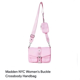 Madden NYC Womens Buckle Crossbody Handbag