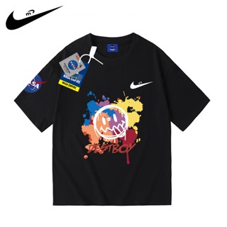 Niketon joint NASA แขนสั้นเสื้อยืดผู้ชาย 2022 ฤดูร้อนใหม่ little devil tide ยี่ห้อครึ่งเสื้อยืดหลวมกเสื้อเชิ้ตแขนสั_59