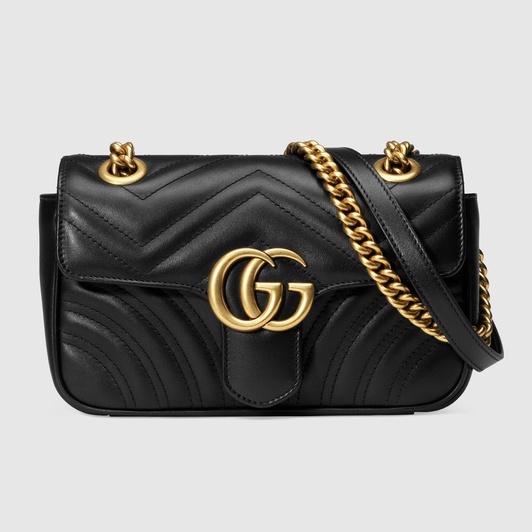 [ของขวัญ] GUCCI กุชชี่ GG Marmont ชุด mini คุณผู้หญิงกระเป๋าสะพายข้าง หนังแท้ ขนาดเล็ก กระเป๋าสะพายข