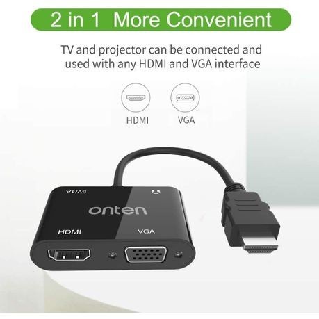 Converter Hdmi To Hdmi Vga Audio Onten Otn Hv Shopee Thailand