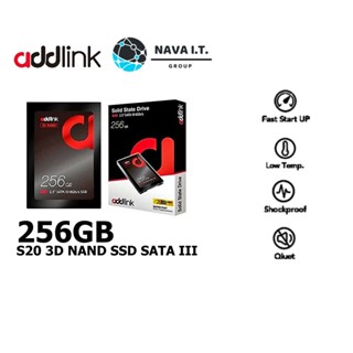 COINSคืน15%⚡FB9JMZV6⚡ ADDLINK 256GB SSD (เอสเอสดี) S20 3D NAND SATA III - สินค้าประกัน 3 ปี