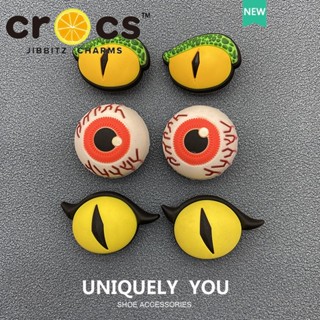 jibbitz crocs ของแทั 3D Eyeball Series รองเท้า ดอกไม้ รูรองเท้า อุปกรณ์เสริม สนุก หัวเข็มขัด jibbitz ปุ่ม