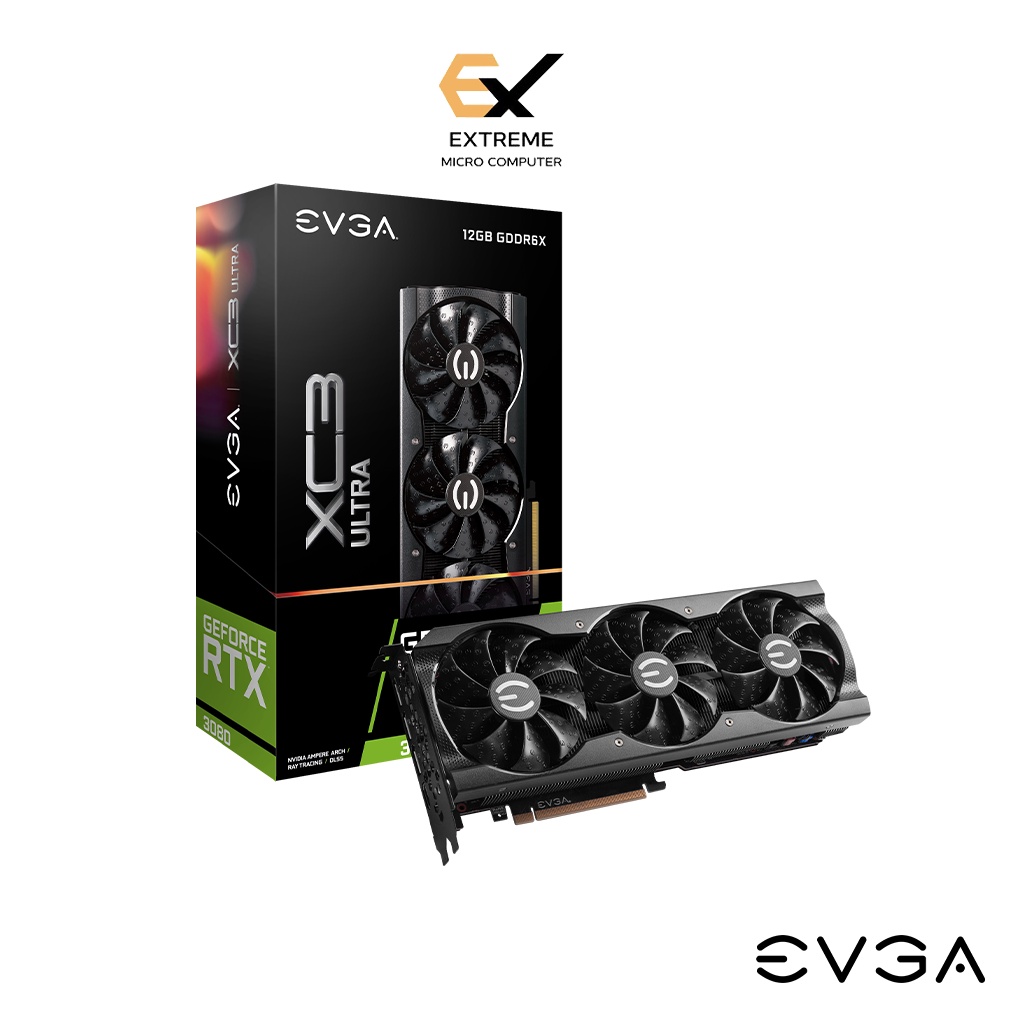 การ์ดจอ (VGA) EVGA GeForce RTX 3080 12GB XC3 ULTRA GAMING, 12G-P5-4865-KL, 12GB GDDR6X, iCX3 Cooling