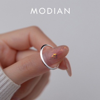 Modian แหวนเงินสเตอร์ลิง 925 เรียบง่าย ปรับขนาดได้ 6-9 เครื่องประดับ สําหรับผู้หญิง งานแต่งงาน ของขวัญ