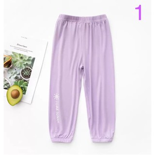 (No. 1) กางเกงขาจั้มผ้ายืด สีม่วง