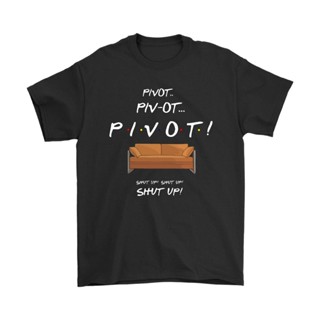 [COD] เสื้อยืดผ้าฝ้าย 100% พิมพ์ลาย PIVOT COUCH PIVOT SHUT UP FRIENDS โอเวอร์ไซซ์ ไซซ์ XS-6XL สําหรับผู้