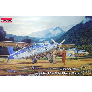 พลาสติก โมเดล ประกอบ RODEN สเกล 1/48 Pilatus PC-6C/H-2 Turbo Porter -AIR AMERICA- (440)