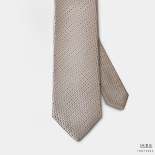 Beige&amp;Navy Pokadot Two Tone Necktie-เนคไทสีเบจลายจุดสีกรม