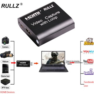 การ์ดจับภาพวิดีโอเสียง 4K 1080P HDMI เป็นกล่องบันทึกเกม USB สําหรับ PS4 DVD TV Box Record รองรับสตรีมมิ่ง ถ่ายทอดสด