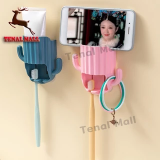 ที่เแขวนแปรงสีฟัน ที่แขวนแปรงสีฟัน​ติด​ผนัง​ ที่วางยาสีฟัน ที่ใส่แปรงสีฟัน​ ที่เก็บแปรงสีฟัน ติดผนัง ไม่ต้องเจาะ