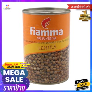 ไฟมมาวีสุเวียนาถั่วเลนทิลในน้ำเกลือ 400กรัม Fiamma Vesuviana Lentils in Brine 400g.