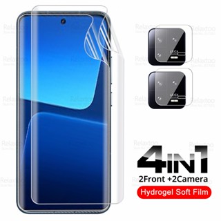 4in1 ฟิล์มไฮโดรเจลนิ่ม กันรอยหน้าจอกล้อง สําหรับ Xiaomi 13 Pro Xiomi Xiami Mi13 Mi 13Pro Mi13Pro 5G