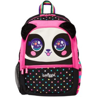 Smiggle Panda Best Budz กระเป๋าเป้สะพายหลัง สไตล์คลาสสิก สําหรับเด็กประถม