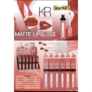 ⚡FLASH SALE⚡♡พร้อมส่ง Karite no7890-47 Matte lip Gloss Crystal color liquid lip blam (24pcs in a box)