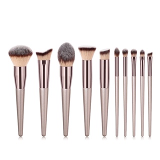 (เกรดA)แปรงแต่งหน้า H02 brush set เซต10ชิ้น ปัดแก้ม ไฮไลท์ Make up brush fancy(สีสวยละมุนมาก)