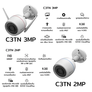 🔥ขายดีมาก🔥⚡️กล้องวงจรปิดไร้สาย⚡️EZVIZ รุ่น C3TN 2MP 4MP Wi-Fi Camera H.265 ตรวจจับการเคลื่อนไหว รับประกัน 2
