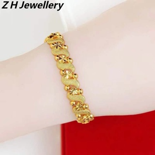 [Z H Jewelry] สร้อยข้อมือ 18K สไตล์ฮิปฮอป ร็อค เครื่องประดับแฟชั่น สําหรับผู้หญิง