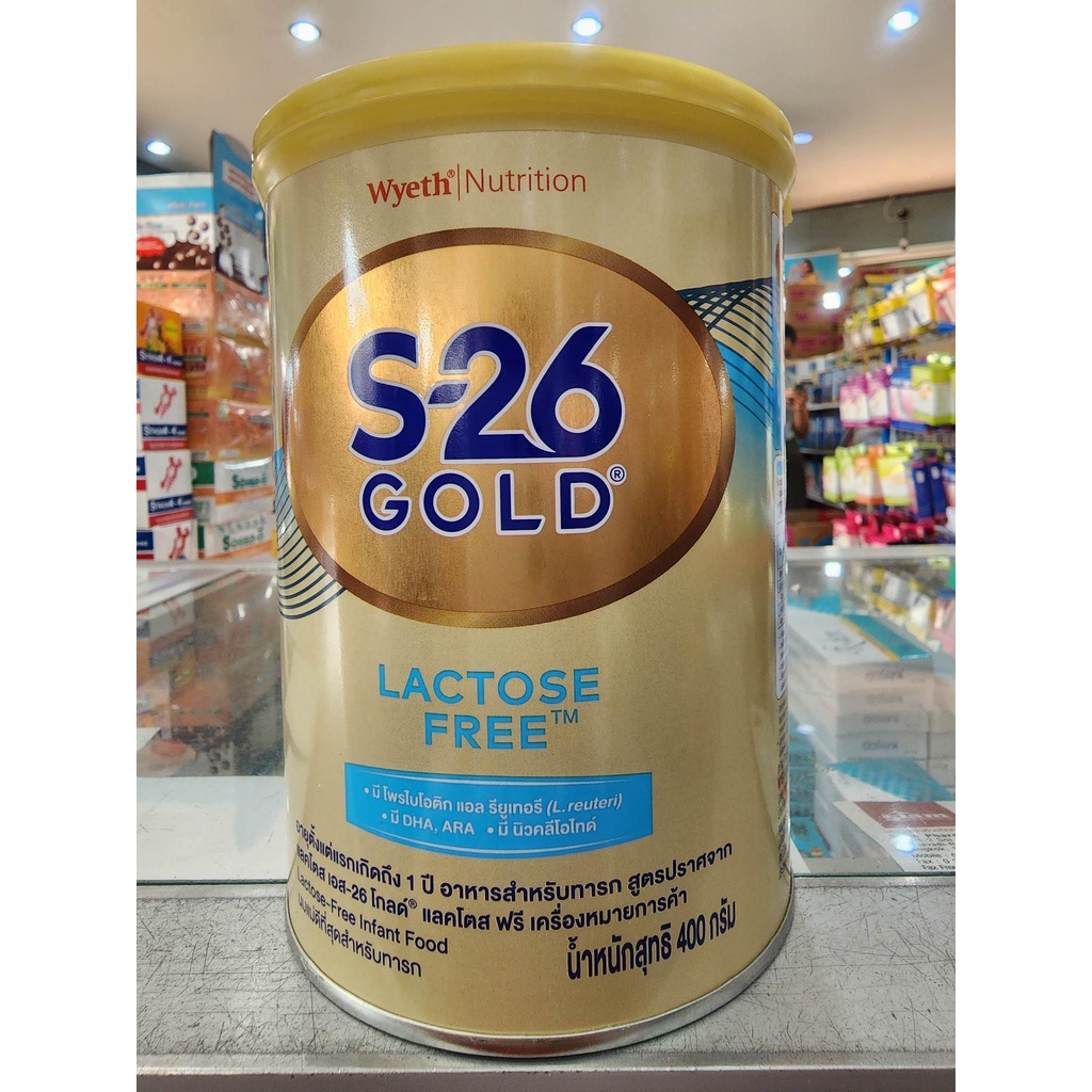 นมผง S26 Gold LF สำหรับเด็กท้องเสีย 400 กรัม x 1 กระป๋อง ( S-26 S 26 Lactose Free เอส26 เอส 26 แล็คโตส )