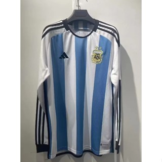 เสื้อกีฬาแขนยาว ลายทีมชาติฟุตบอล Argentina 2223 ชุดเหย้า พร้อมส่ง