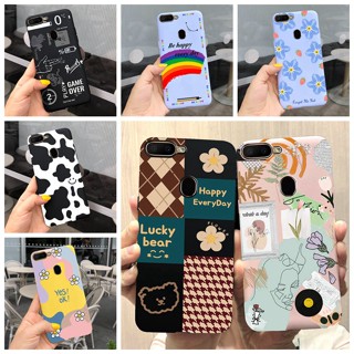 เคสโทรศัพท์มือถือ ซิลิโคนนิ่ม ผิวด้าน ลายหมีนําโชค หัวใจ สําหรับ OPPO A5s CPH1909 A12 CPH2083