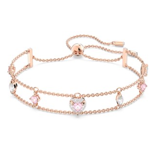 (พร้อมส่ง)*New*SWAROVSKI One bracelet Mixed cuts, Heart, Pink, Rose gold-tone plated