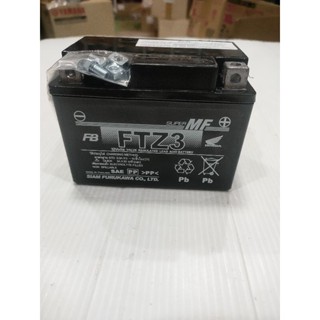 31500-KRS-69..แบตเตอรี่แท้(FTZ3) HONDA ใส่เวฟ ดรีม ไนท์ โซนิค เทน่า สตาร์ทเท้าทุกรุ่น,1ลูก