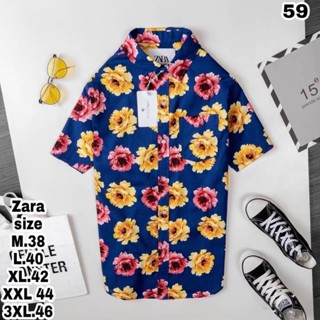 zara เสื้อเชิ้ตแขนสั้น